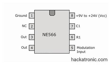 Voltage controlled oscillator circuit using LM566 VCO IC