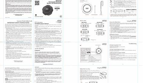 SDI Technologies IBT82 Bluetooth Speaker User Manual iBT82 IB 12102015 v3