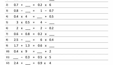 Balancing Equations Worksheet Second Grade