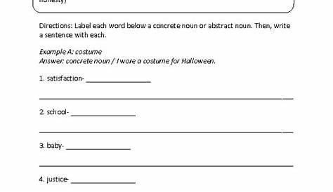 Abstract Noun Worksheets For Grade 4 Pdf – Thekidsworksheet