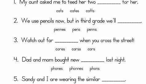 regular plural nouns worksheets