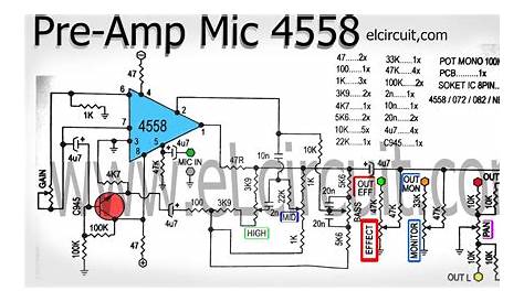 4558 ic preamp circuit diagram