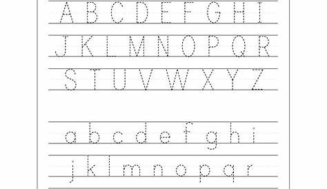 tracing the alphabet worksheets