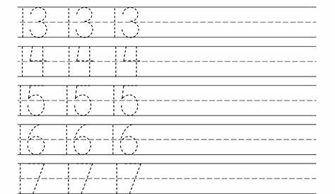 Free Printable Tracing Numbers