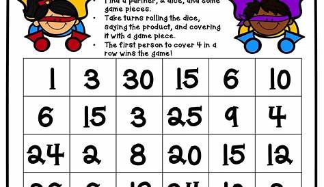 Math Games Grade 3 Multiplication - Brent Acosta's Math Worksheets