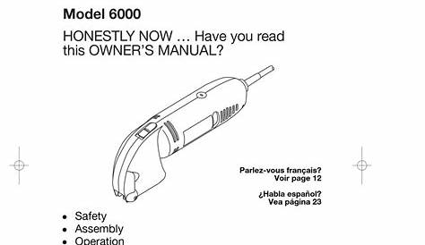 DREMEL 6000 OWNER'S MANUAL Pdf Download | ManualsLib