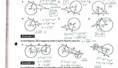 Circles Angles And Arcs Worksheets
