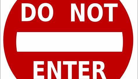 OnlineLabels Clip Art - Do Not Enter Sign