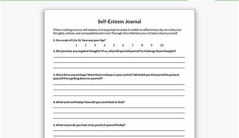 here are 18 printable self esteem worksheets pdf activities and