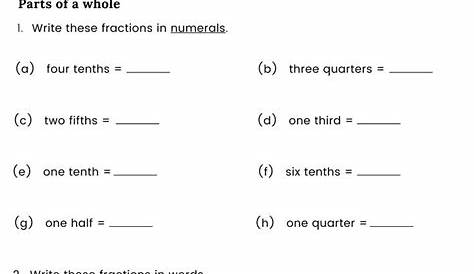 Write The Fractions in Words (Grade 3 Math) | Writing fractions, 2nd