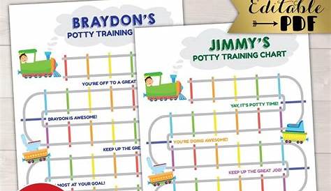Train Potty Training Chart Printable DIY Potty Training - Etsy | Potty training chart, Potty