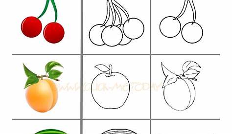 fruit worksheet for kindergarten