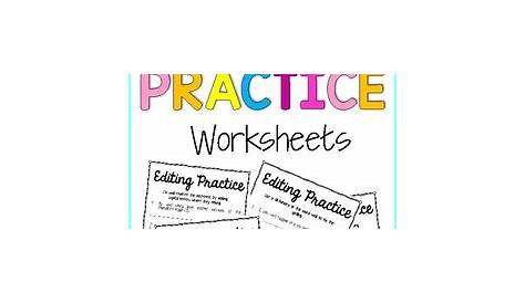 editing practice worksheet