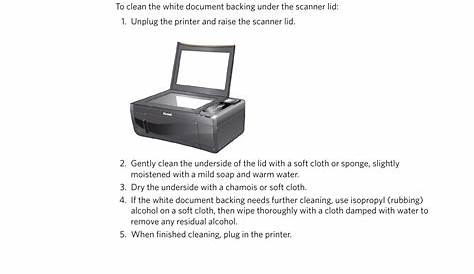 Cleaning inside the scanner lid | Kodak ESP 5200 Series User Manual