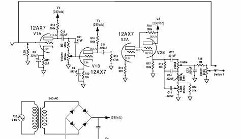 12ax7 distortion pedal schematic