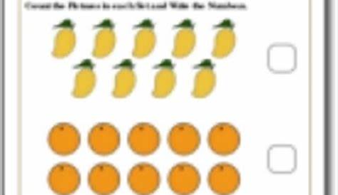 fruit number count worksheet