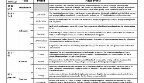geologic time scale activity worksheets