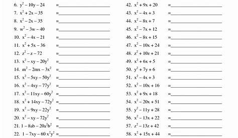 factoring out gcf from polynomial worksheet