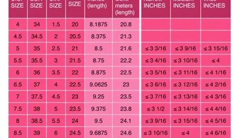 shoe size chart us