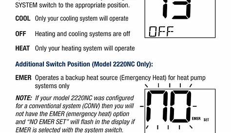 Operating your thermostat | Braeburn 2220NC User Manual | Page 11 / 13
