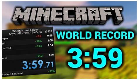 world record for beating minecraft