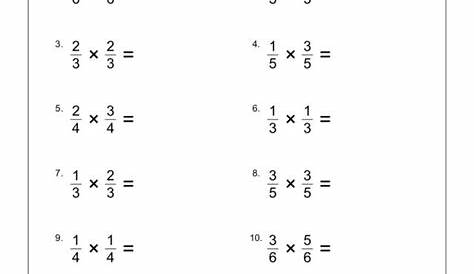 Multiply Fractions with Like Denominators Worksheet for 4th - 5th Grade