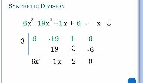 long division and synthetic division ppt