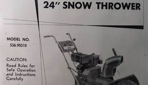 sears snow thrower manual