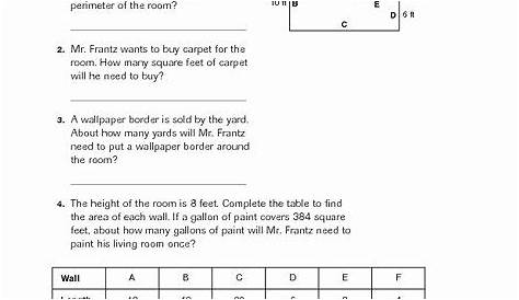 perimeter word problems worksheet