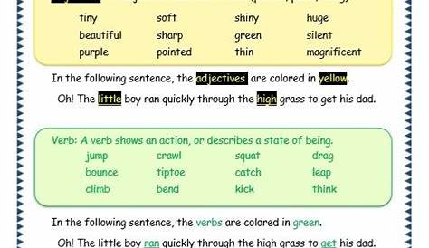 page 2 parts of speech worksheet | Parts of speech worksheets, Parts of