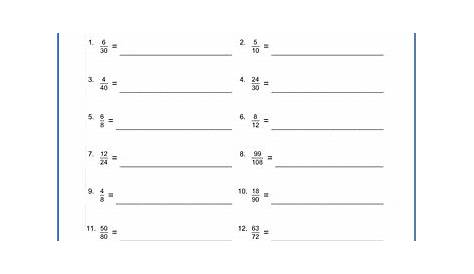 Grade 5 math worksheet - Fractions: simplifying fractions | K5 Learning