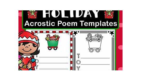 Christmas Holiday Acrostic Poem Templates by Holly's Hub | TpT