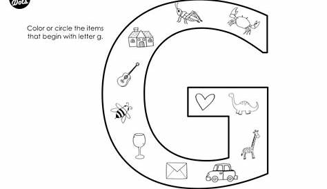 letter g beginning sound worksheets
