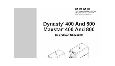 Miller MAXSTAR 800 Manual | Manualzz