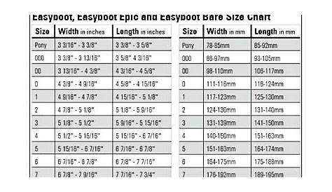 cavallo horse boots size chart