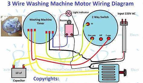 3 wire washing machine motor wiring diagram