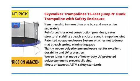 Skywalker Trampoline Instruction Manual