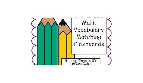3rd Grade Math Vocabulary Matching Flashcards Organized by Eureka Math