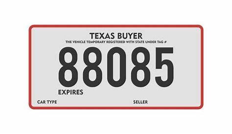 temporary texas license plate printable