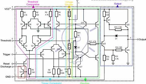 internal circuit of 555 timer