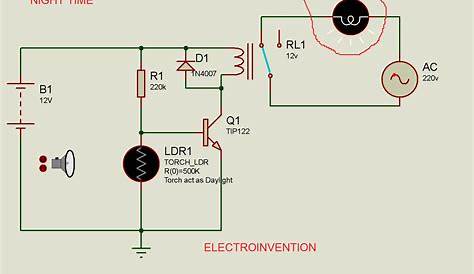 automatic night light circuit diagram