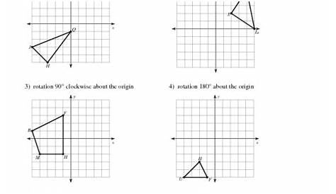 rotation of shapes worksheets