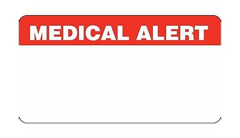Medical Arts Press® Chart Alert Medical Labels, Medical Alert, Red and