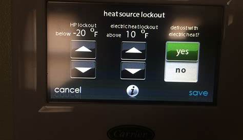 carrier infinity touch thermostat reset