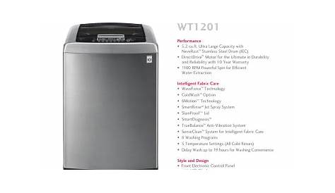 LG WT1201CV Specification | Manualzz