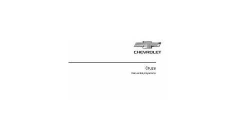manual chevrolet cruze 2014 pdf espaÃƒÂ±ol
