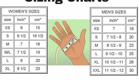 women's gloves size chart
