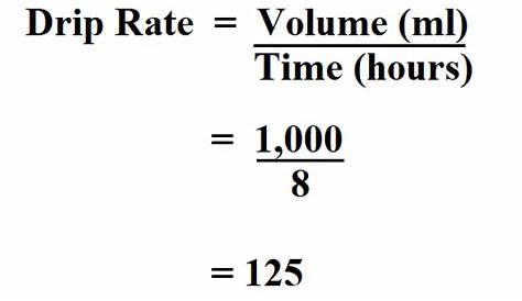 How to Calculate Drip Rate.