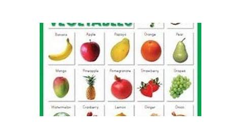 Fruits & Vegetables - Educational Chart by Pegasus