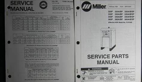 miller welder parts manual